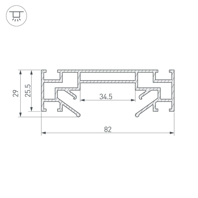 Профиль-держатель Arlight LGD-STRETCH-2TR-2000 040059