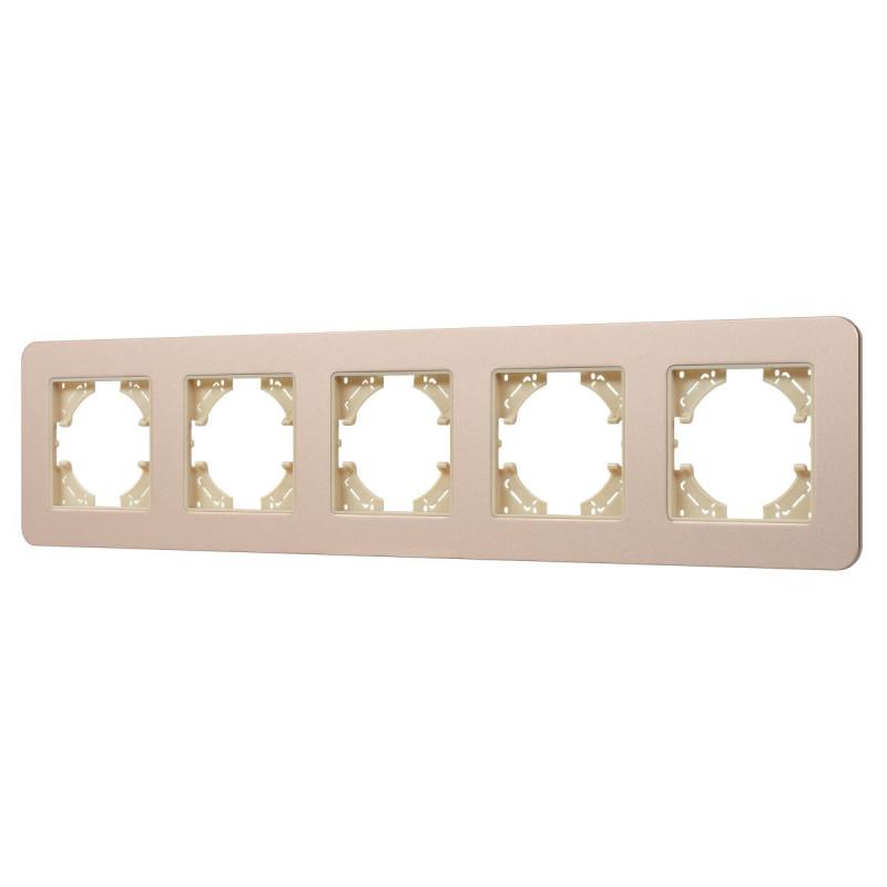 Рамка на 5 постов алюминиевая Arlight FRM-AKIRY-SFAL-5-GD 049748