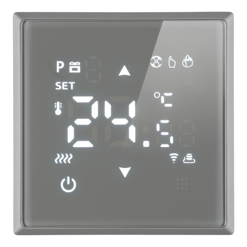 Терморегулятор Wi-Fi (механизм) Stekker Эмили RSW00-5119-10 платиново-серый soft touch 50378