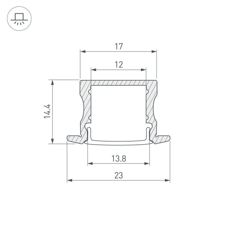 Профиль Arlight LINE-2315-F-2000 WHITE 044265(1)