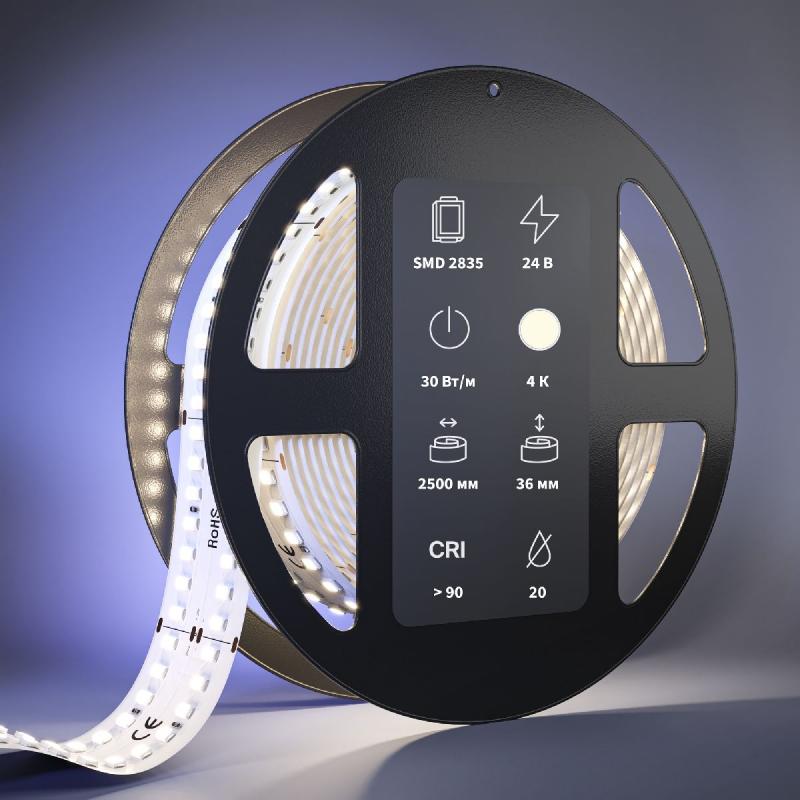 Светодиодная лента Maytoni Led Strip 24В 2835 30Вт/м 4000К 2,5м IP20 201118
