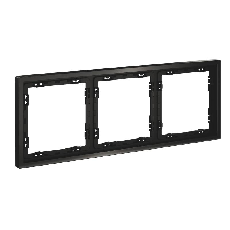 Рамка металлическая на 3 поста, S70 Metal (антрацит)