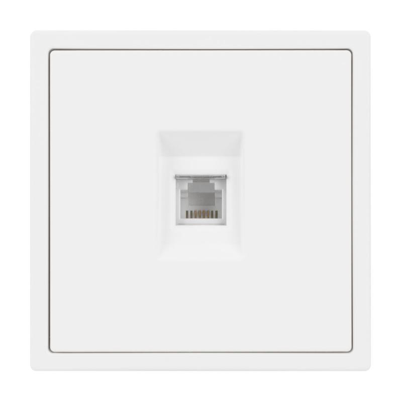 Механизм телефонной розетки Arlight SCT-NOBE-MTL1-SFPL-WH (RJ-11, 4C) (Белый кварц) 054300