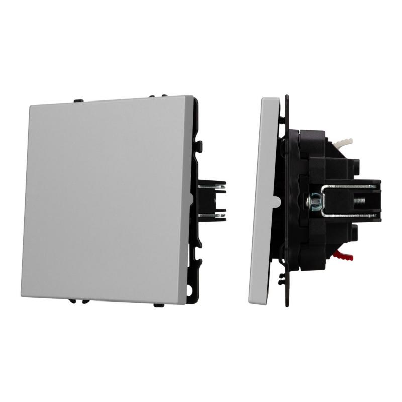 Выключатель звонковый 1 кл софт-тач никель Arlight SWT-MKR1-SFPL-IS (250V, 10A) 059437(1)