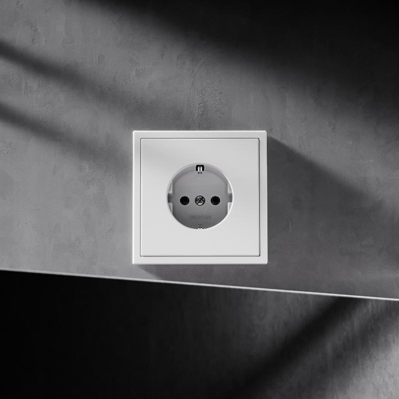 Проходной переключатель встраиваемый VOLTUM S70 двухклавишный 10А, (сталь)