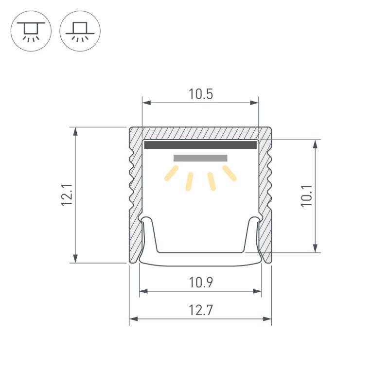 Профиль Arlight LINE-1212-2000 ANOD 062847
