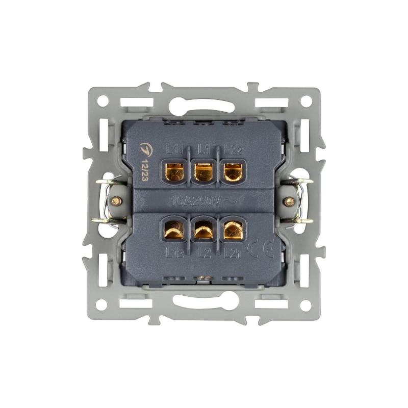 Механизм выключателя одноклавишный перекрестный  Arlight SWT-MKX1-PL-BK (250V, 16A) 043719