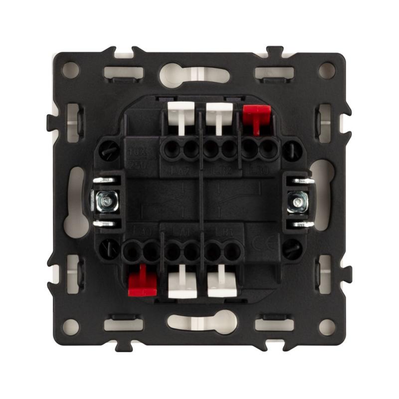 Механизм выключателя двухклавишный проходной Arlight SWT-NOBE-MKP2-SFPL-GD (230V, 10A) 054256