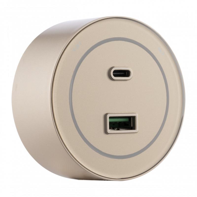 Трековая розетка Arte Milano Am-track-sockets-39 399732TS/USB-Type-C Gold