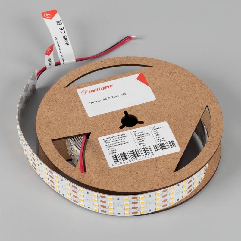 Светодиодная лента Arlight UL-A320-24mm 24V Day4000 (30 W/m, IP20, 3m) 061408