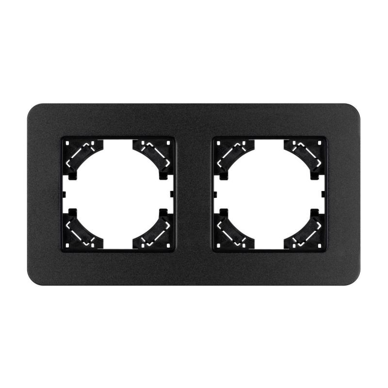 Рамка на 2 поста алюминиевая Arlight FRM-AKIRY-SFAL-2-BK 049738