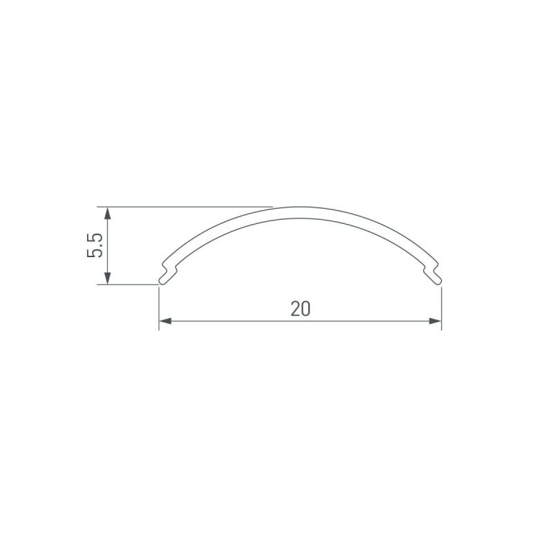 Экран Arlight SL-KANT-H16-2000 ROUND BLACK (Пластик) 065411