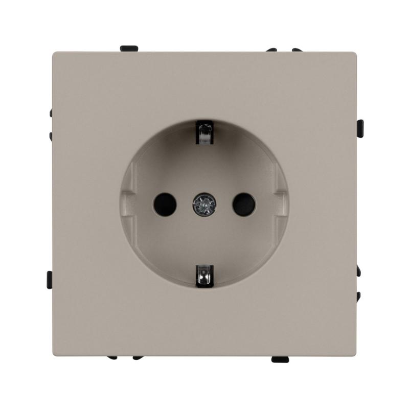 Розетка зк со шторками софт-тач кашемир Arlight SCT-MEU-SFPL-CA (250V, 16A) 059452(1)