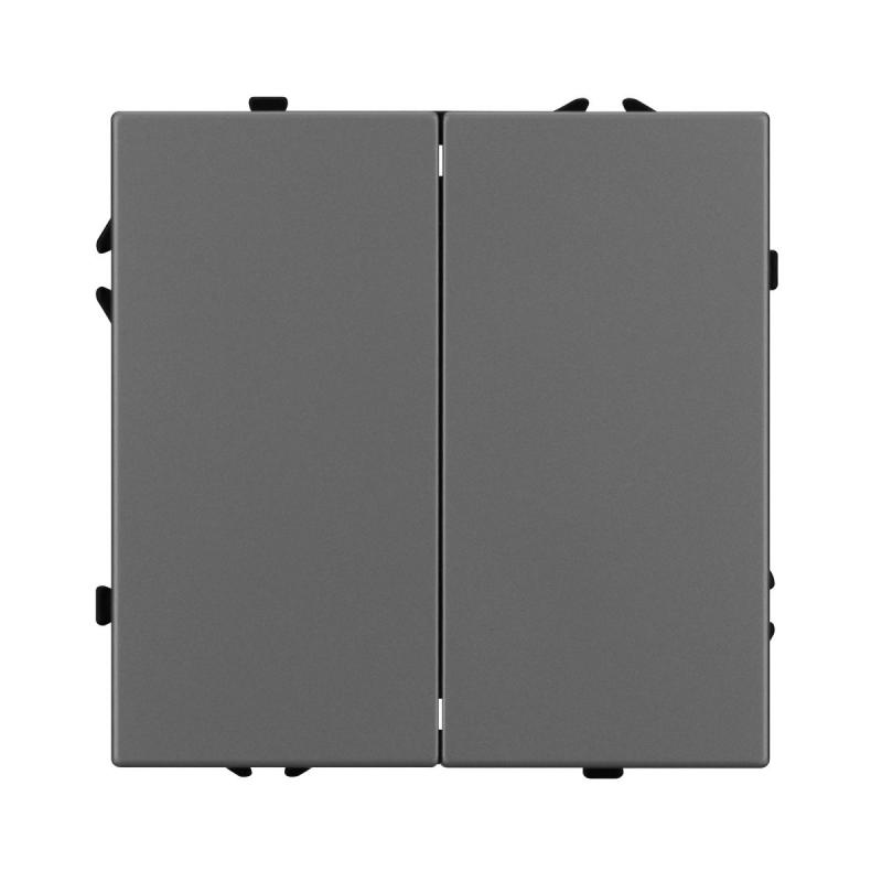 Выключатель проходной 2 кл софт-тач серый базальт Arlight SWT-MKP2-SFPL-GR (250V, 10A) 054257(1)