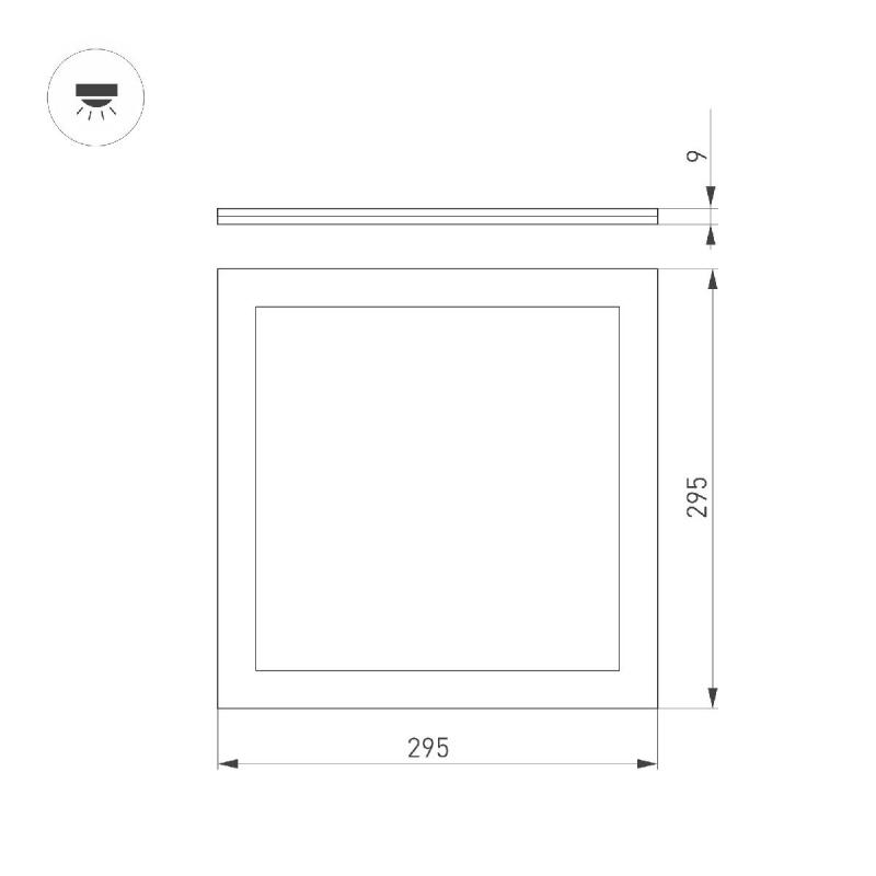 Светодиодная панель Arlight DL-INTENSO-S300x300-18W Warm3000 (WH, 120 deg, CRI90, 230V) 043551