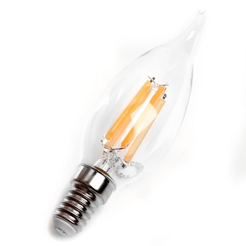 Лампа светодиодная Feron LB-718 Свеча на ветру E14 15W 4000K 38263