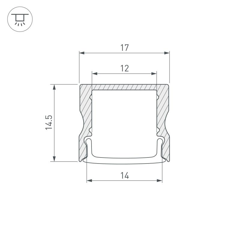 Алюминиевый профиль Arlight LINE-1715-2000 WHITE 044259(1)