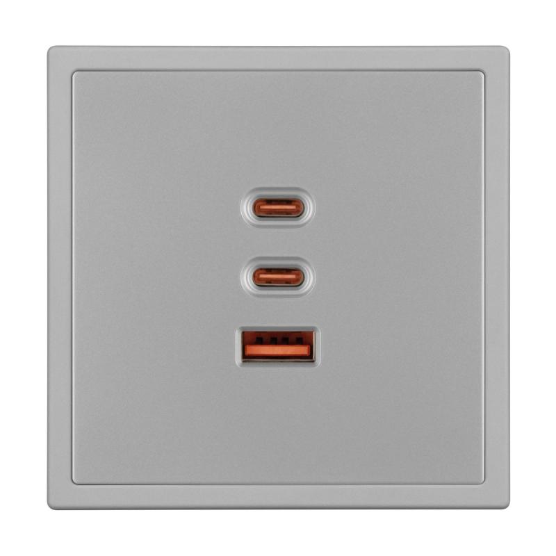 Механизм розетки с быстрой USB зарядкой Arlight SCT-NOBE-MUACC-SFPL-FC-IS (65W, QC3) 061838