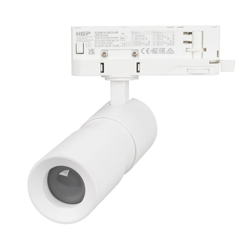 Трековый трехфазный светильник Arlight LGD-ARTEMIS-TRACK-4TR-R55-12W Warm3000 (WH, 8-80 deg, 230V, TRIAC) (IP20 Металл) 058639