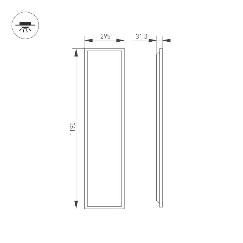 Панель светодиодная Arlight DL-TITAN-S300x1200-40W Day4000 052817