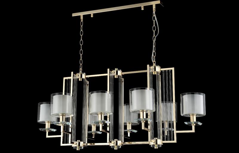 Подвесная люстра Crystal Lux Nicolas NICOLAS SP8 L1000 GOLD/WHITE