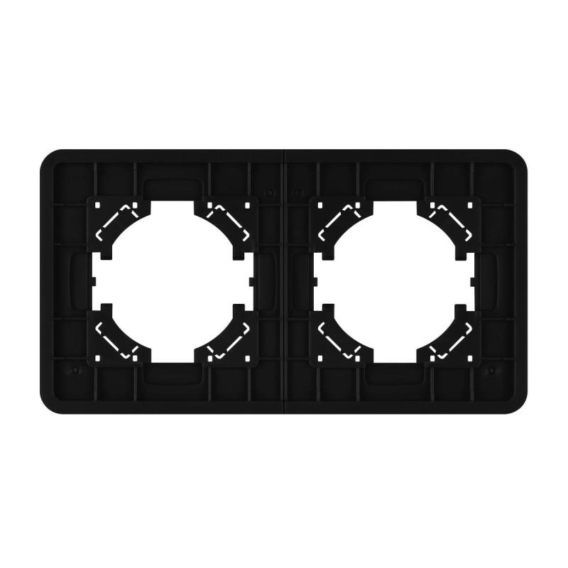 Рамка на 2 поста алюминиевая Arlight FRM-AKIRY-SFAL-2-BK 049738
