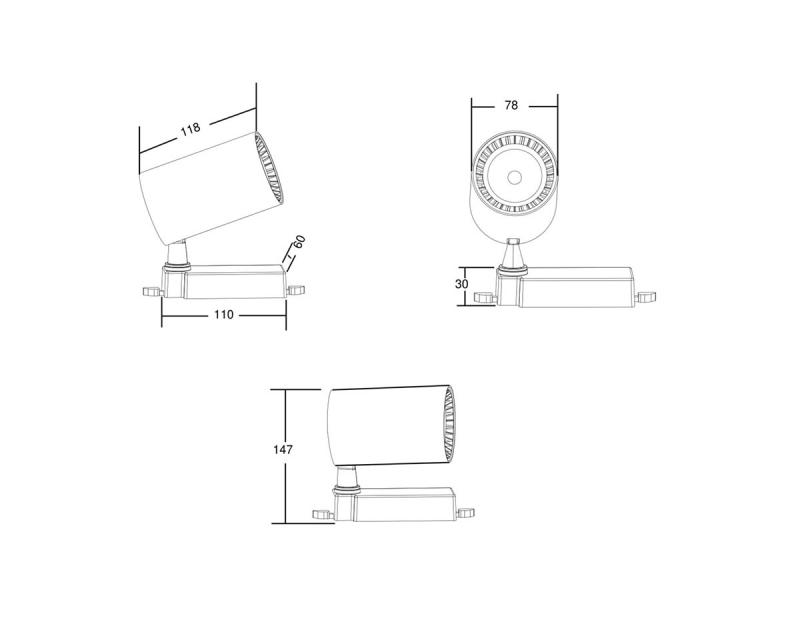 Трековый светильник Maytoni Technical Vuoro TR029-3-10W3K-W