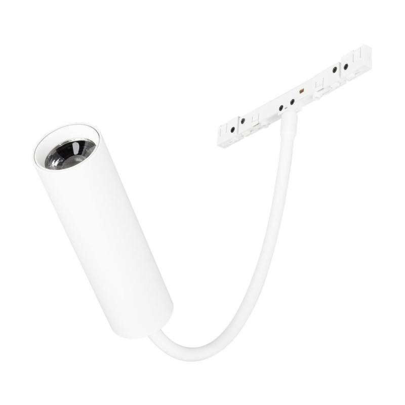Трековый магнитный светильник Arlight MAG-MICROCOSM-SPOT-FLEX-R26-5W Warm3000 (WH, 24 deg, 24V) (IP20 Металл) 051838