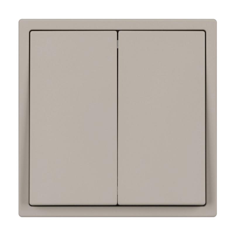 Механизм выключателя двухклавишный перекрёстный Arlight SWT-NOBE-MKX2-SFPL-CA (230V, 10A) (Кашемир) 061791