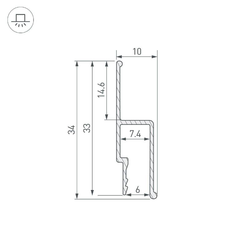 Профиль Arlight STRETCH-WALL-TECH-2000 056254
