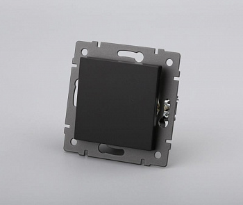 Механизм выключателя одноклавишный непроходной Arlight SWT-MK01-PL-BK-V (250V, 10A) 049868
